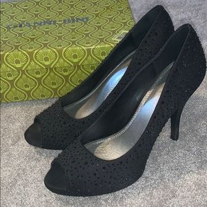 Black rhinestone Gianni Bini heels